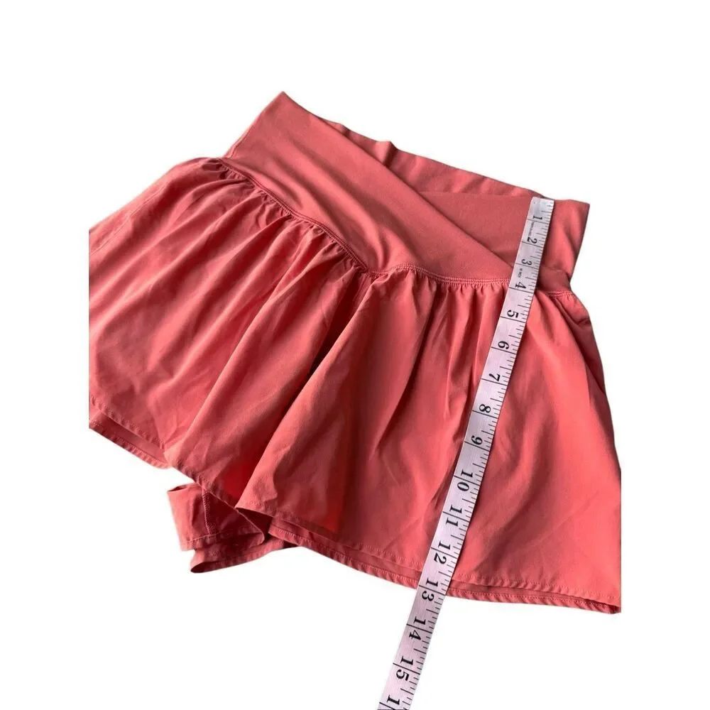 OFFLINE By Aerie Real Me Crossover Flowy Shorts In Coral Orange Size M